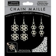 Chain Maille Jewelry Kit-Japanese 6-in-1 & Lattice Earrings - Sil