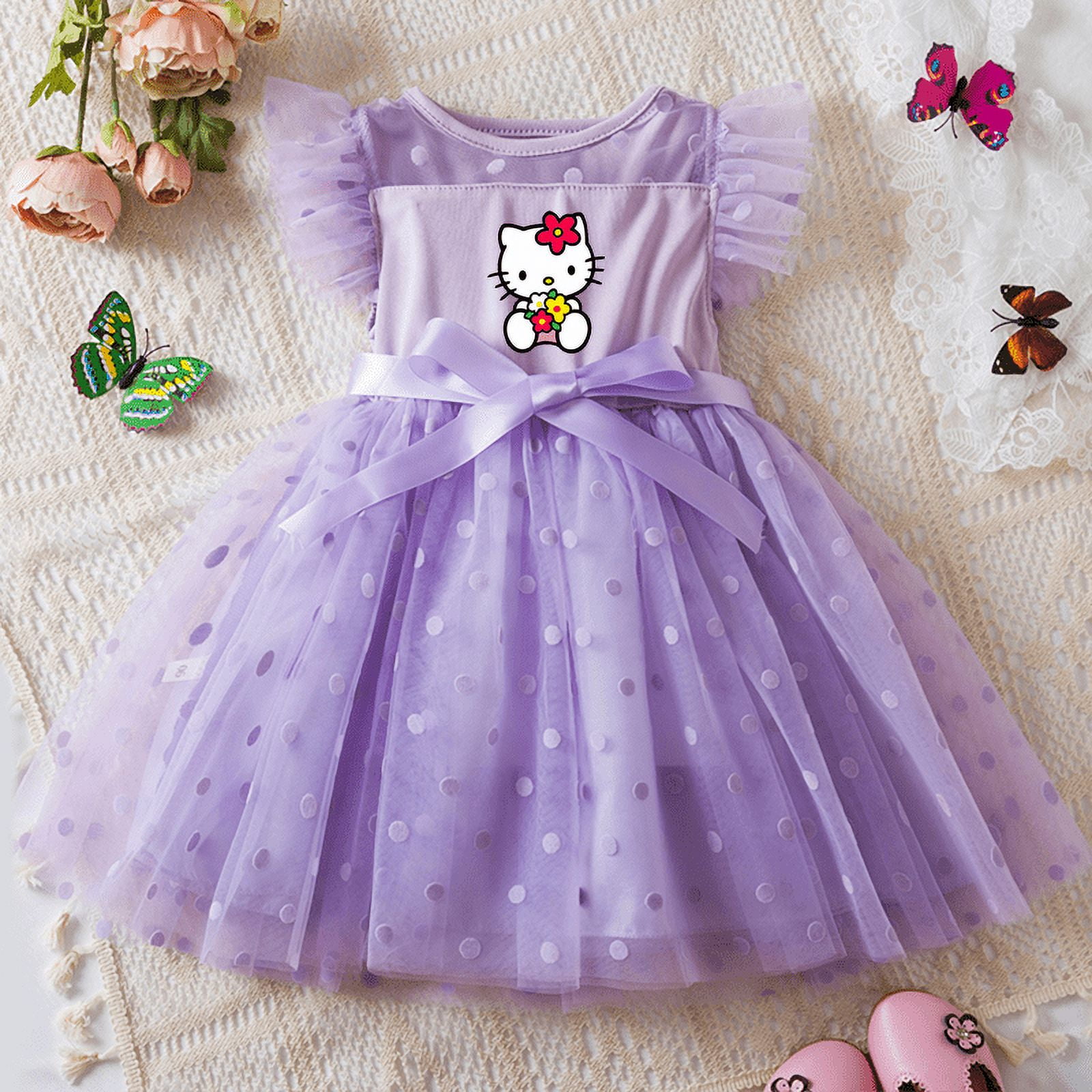 Hello Kitty 2-6Y Baby Girl Dress Princess Mesh Skirt Summer Sleeveless  Clothes Fancy Wedding Party Dresses for Girls Summer - Walmart.ca