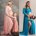 thumbnail image 5 of Accessoire Photo Robe Maxi pour Femmes Enceintes Robe de Maternité Mère Fille Assortie, 5 of 5