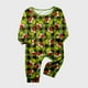 thumbnail image 2 of Moonsky-Christmas Family Matching Green Long Sleeve Tops+ Pants 2 Piece Pajamas Set, Christmas Print Christmas Paj Christmas Element Prints For Family Autumn and Winter 24 Months, 2 of 3