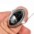 thumbnail image 3 of Natural Larvikite Gemstone 925 Sterling Silver Statement Ring Gift Jewelry for Her, 3 of 5
