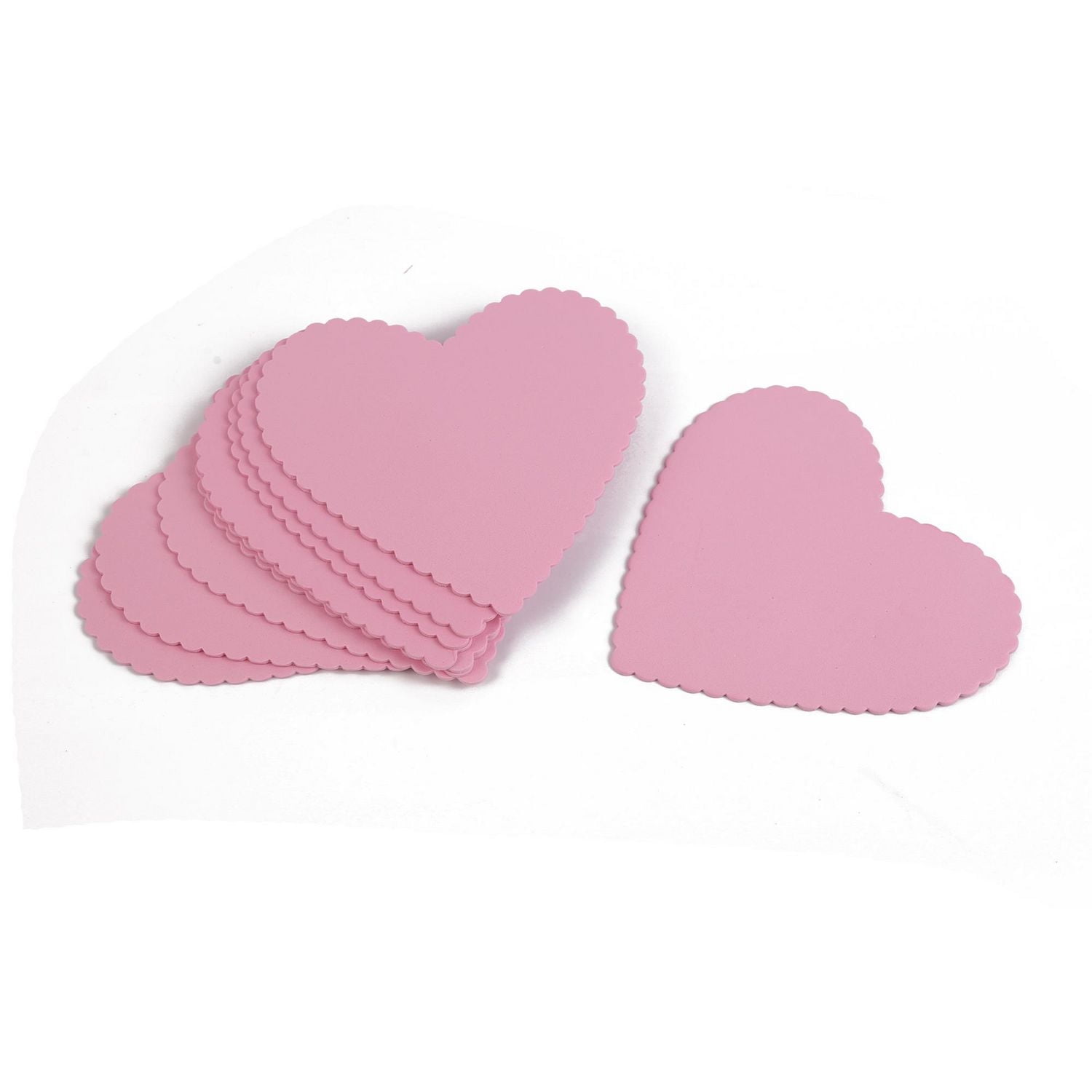 10 FOAM HEARTS PINK