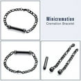 thumbnail image 3 of Cylinder Cremation Bracelet for Ashes Adjustable Manmade Braided Cremation Memorial Urn Bracelet / Stainless Steel Keepsake Urn Bracelet for Ashes, 3 of 7
