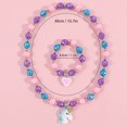 thumbnail image 3 of Conjunto de collar y pulsera para niños, colorido conjunto de joyas para niñas pequeñas, excelente joyería de moda y opción de regalo para niños, 3 of 5