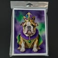 thumbnail image 3 of English Bulldog King of Mardi Gras Greeting Cards Pack of 8 7 in x 5 in, 3 of 3