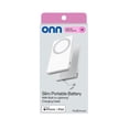 thumbnail image 6 of onn 5,000 mAh Portable Power Bank with Built in Lightning Cable, MFI Certified, Mag-Attach Ring, White - Compatible with iPhone 14/13/12/11/X/XR/XS/8/7/6/5, iPad, Airpods and more (Cable Charge only), 6 of 9