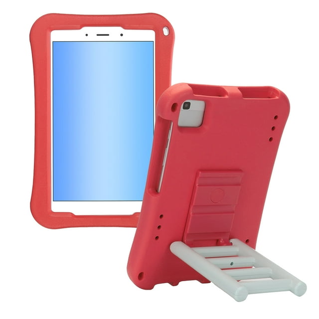 GSFY Étui pour Enfants Compatible avec Kindle Fire HD 8 (Version 2018 2017 2016, 8e/7e/6e Gén), Étui Léger Antichoc Robuste en EVA, Support Rotatif à 360 Degrés, Rouge