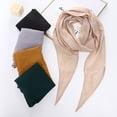 thumbnail image 3 of Coofit Spring Scarf Solid Color Lightweight Cotton Linen Scarf Neck Scarf for Men Women, 3 of 10