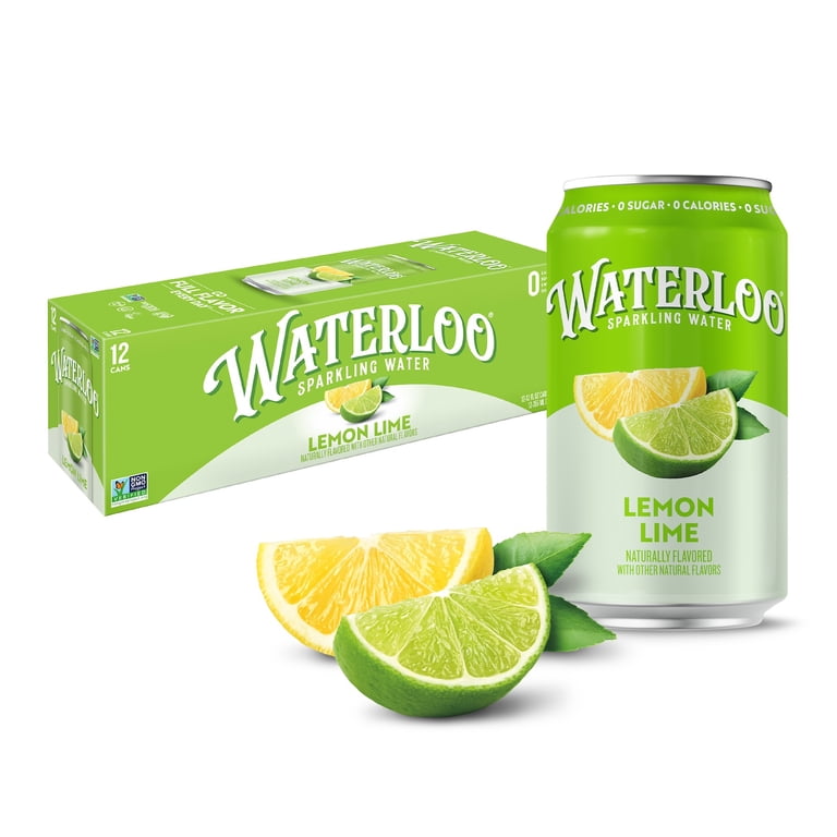 Waterloo Lemon-Lime Sparkling Water, 12 fl oz, 12 Pack photo 4