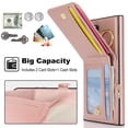 thumbnail image 3 of Allytechgroup Wallet Case for Samsung Galaxy S24 Ultra with Card Slots, RFID Blocking Ring Holder Kickstand Bumper Anti-Scratch Slim Phone Case Cover for Galaxy S24 Ultra, Rosegold, 3 of 8