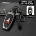 thumbnail image 2 of For Audi A6 Car Remote Key Cover Case Zinc Alloy Leather Car Key Cover D style 3 buttons Fashion Case Key Shell, 2 of 9