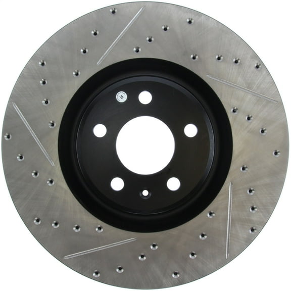 StopTech Slotted & Drilled Sport Brake Rotor Fits select: 2012-2019 AUDI A6, 2012-2018 AUDI A7