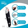 thumbnail image 3 of Premium Utility Knife Set | Retractable Box Cutter with Rubber Handle Heavy-Duty Cutting for Cardboard, Carpet, Plastic Blade Iludes 2 Razor Knives & Extra Blades, 3 of 6
