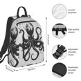 thumbnail image 2 of Balery Abstract Ink Octopus Mochila ligera para hombre y mujer: duradera e impermeable, ideal para la escuela, el trabajo, viajes y uso diario., 2 of 7