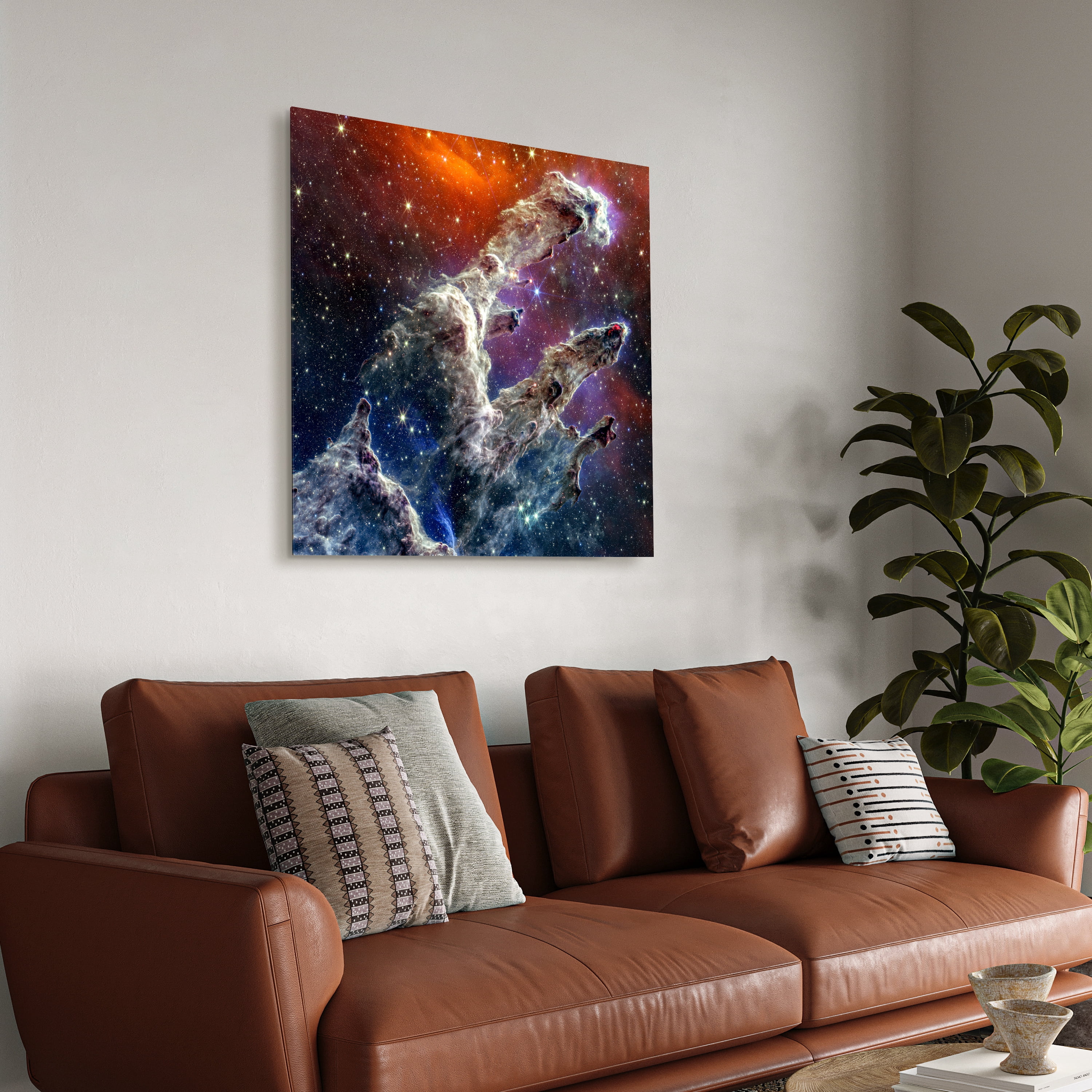 "Eagle Nebula: Pillars of Creation" Frameless Free Floating Reverse Printed Tempered Glass Wall Art