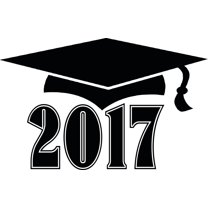 2017 Graduation Vinyl Wall Decal - Grad Party Décoration | 20"x12"