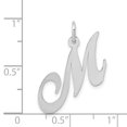 thumbnail image 2 of 14k White Gold Medium Fancy Script Initial M Char, 2 of 2