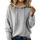 thumbnail image 1 of Suéteres de mezcla de Cachemira for mujer, sudaderas con capucha de lana suave con cuello redondo, jersey de punto acogedor con cordón for Otoño e Invierno 2026, 1 of 4