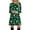 Black, variant on WREESH Womens Long Sleeves Dresses St. Patrick's Day Dress Shamrocks Printed T-Shirt Dress Casual Loose Round-Neck Tuinc Tops Black
