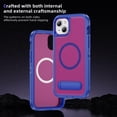 thumbnail image 4 of Magnetic & Stand Designed for iPhone 15 Case fit for MagSafe, Luxury Hybrid Shockproof Drop Protective Lightweight Phone Case for iPhone 15, Built-in Invisible Kickstand, Blue+Rose, 4 of 7