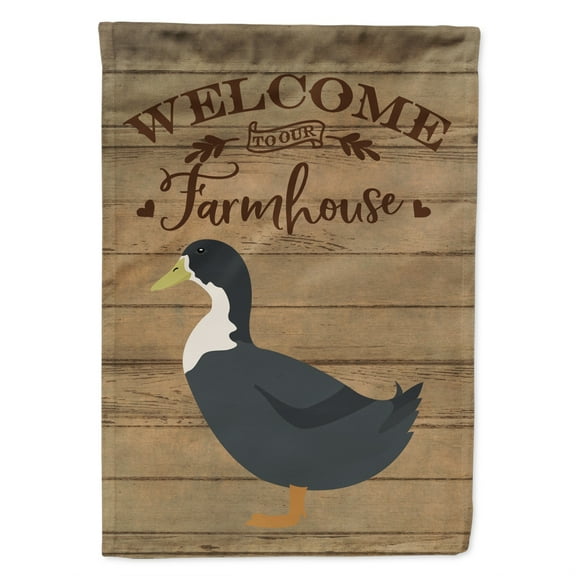 Blue Swedish Duck Welcome Flag Canvas House Size