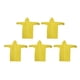 thumbnail image 1 of Poncho de lluvia reutilizable de EVA de 5 piezas, impermeable grueso con capucha para adultos para actividades al aire libre, amarillo, 1 of 5