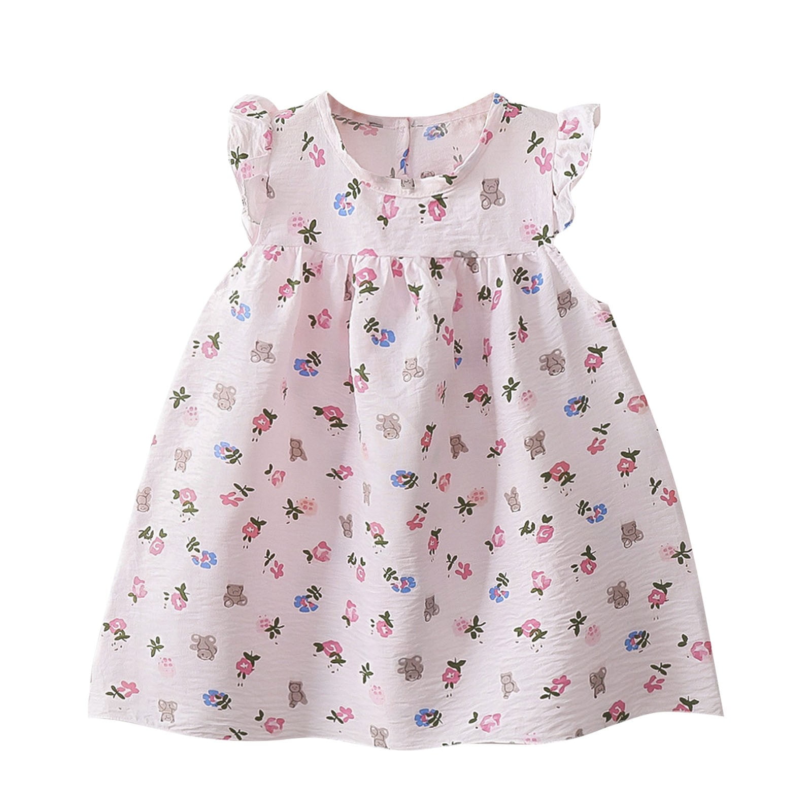 yunn⭐︎kids LIFE zbxnLI Toddler Baby Girls Floral Dress Ruffle Sleeveless