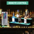 thumbnail image 3 of Ageszoe LED Wine shelf with Adjustable Color Lighting, 2-Tier 24"Liquor Bottle Display Shelf, 3 of 9