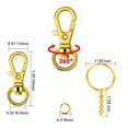 thumbnail image 5 of 150Pcs Gold Swivel Snap Hook Set Swivel Clasp Keychain Hook Lobster Clasp Split Key Rings With Chain And Jump Rings Bulk For Keychain Lanyard Jewelry Diy Crafts Supplies, 5 of 5