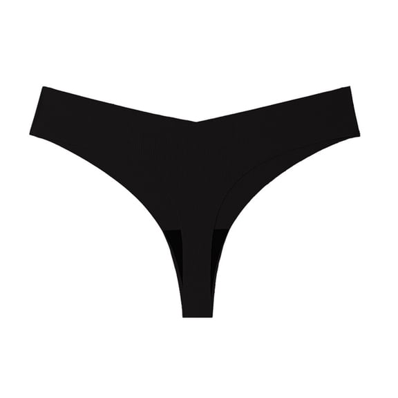 Bpmpbo Women's Low Waist Thong Sexy Breathable Seamless Invisible Panties Solid Color Ribbed G-strings Comfortable Soft Sexy Briefs Non-marking Lightweight Underwear