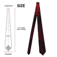 thumbnail image 2 of Zufioo Red Gothic Skeleton Throne Print Men's Silk Tie, Business Suit Tie - Anti-floating Buckle Design, Clothing Accessories Suitable for Business, Daily Life, Banquets, 2 of 7