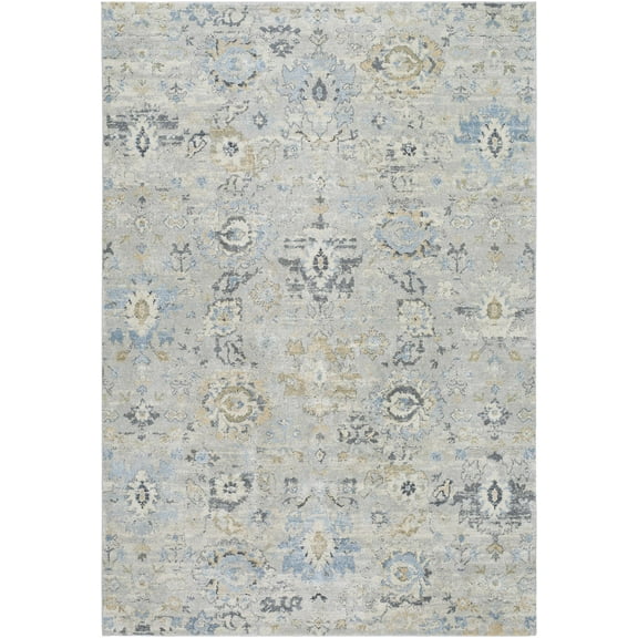 BoutiqueRugs Tirfe Traditional Area Rug - Light Gray, Beige, Teal - 10' x 14'