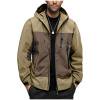 OHMZYZO Men's Casual Jacket Windproof Lightweight Mountain Sport Jacket with Removed Hood Zip Pockets Windbreaker for Hiking