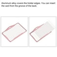 thumbnail image 5 of Uxcell 9.2x6.5cm Horizontal Aluminum Badge Holders with Plastic Hook Lanyard Rose Gold 2Pack, 5 of 7