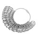 thumbnail image 1 of Herramienta de medición de medidor de anillos, medidor de anillos de metal para tamaño estándar de EE. UU. 0-15, herramienta de medición de dedos para medir joyas - Plata, 1 of 5