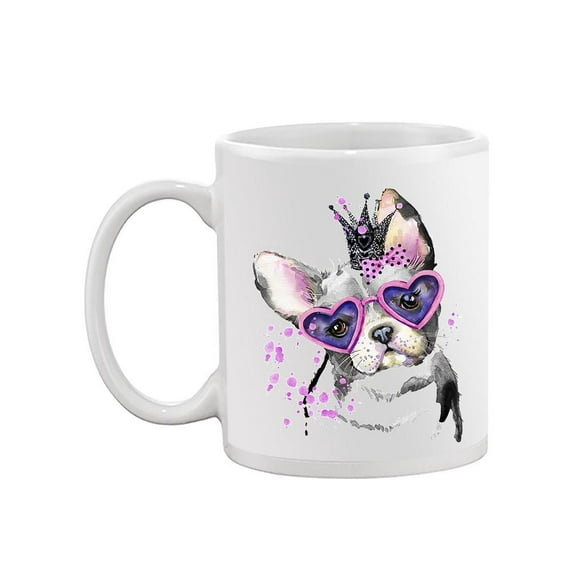 Cute Dog With Heart Glasses Mug -Image by Shutterstock,