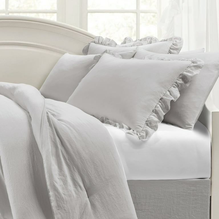 Lush Decor Reyna Ruffle Sheet Set - Queen - White