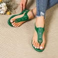 thumbnail image 6 of Bkhluea Women Flip Flop Sandals Elastic Slingback Metal Accent Shoes Comfortable For Beach Travel Casual Daily Outdoor, 6 of 7