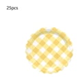 thumbnail image 2 of Homellea 25 Pack Yellow Gingham Paper Plates, 7 Inch Disposable Dessert Plates with Scalloped Edge for Thanksgiving, Fall Party, Harvest Table Decor, Cake, Snacks and Appetizers, 2 of 6