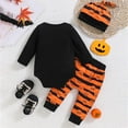 thumbnail image 4 of REgarm My First Halloween Baby Boy Outfit Long Sleeve Romper Pants Hat Pumpkin Clothes Fall Winter Clothes,6-9 Months, 4 of 7