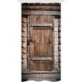 thumbnail image 3 of Vintage Stall Shower Curtain, Rustic Wooden Door of Old Barn in Farmhouse Countryside Village Aged Rural Life Image, Fabric Bathroom Set with Hooks, 36W X 72L Inches Long, Brown, by Ambesonne, 3 of 3