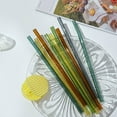 thumbnail image 2 of Straight Bend Glass Straws Set Lightweight Smooth Edge Straws for Tea Coffee Shop Dorm Homes, 2 of 4