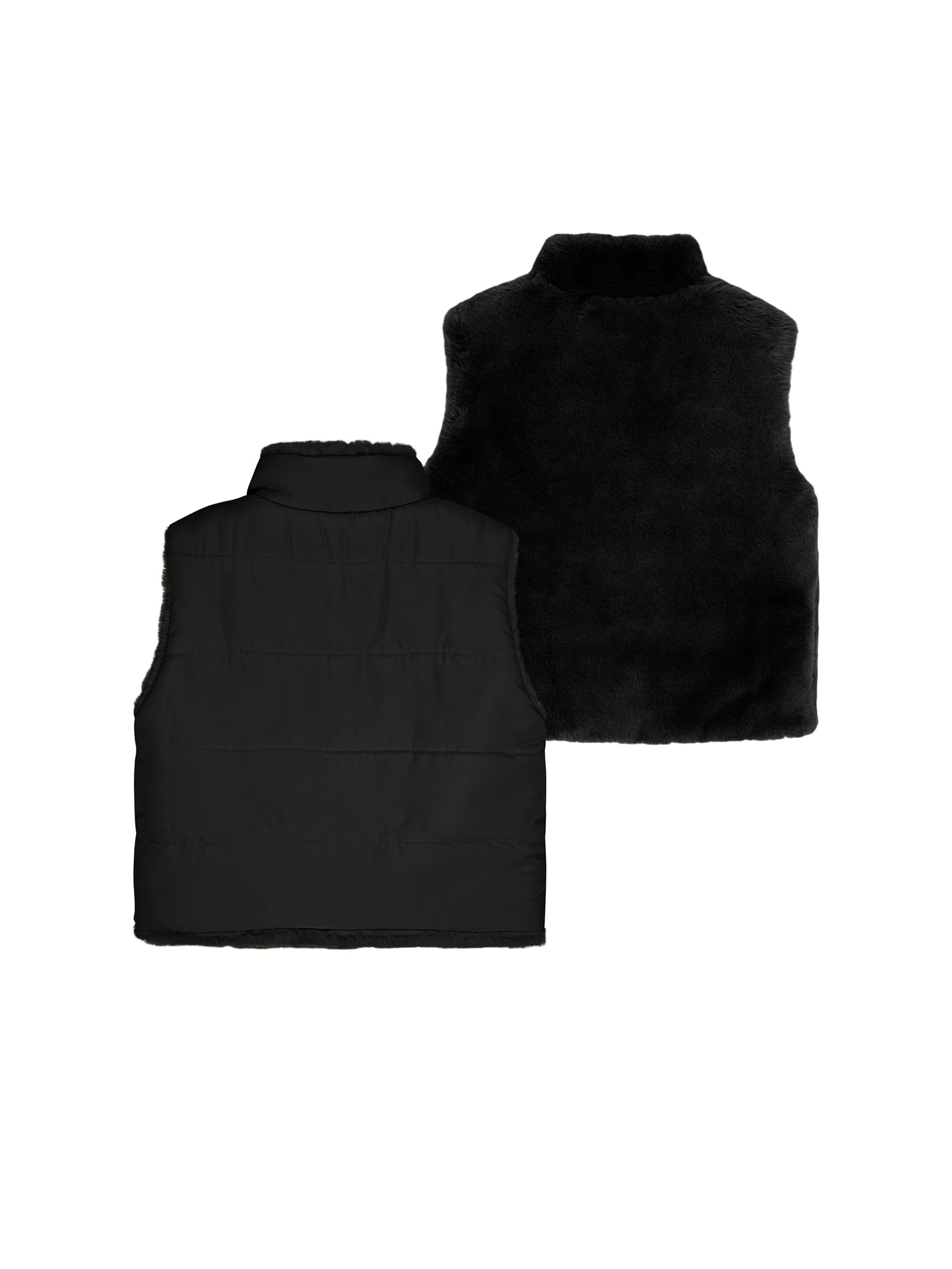 Wonder Nation Toddler Girl Reversible Faux Fur Vest, Sizes 12M-5T