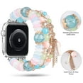 thumbnail image 2 of V-MORO Apple Watch Band 38mm 40mm 41mm 42mm 44mm 45mm Women Handmade Crystal Beads Stretchy, 2 of 7
