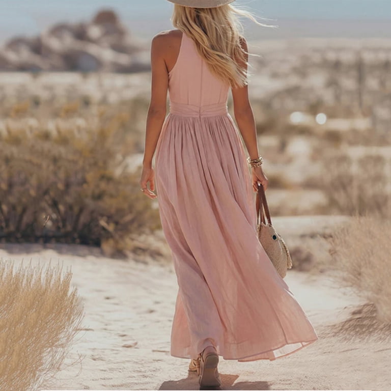 halter neck long summer dresses Halter Neck Silk Dress, Open Back Dress, Bridesmaid Dress, Summer Dress, Engagement Dress, Prom Maxi Dress, Gift for Women, Maxi Dress
