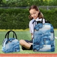 thumbnail image 6 of ALAZA Backpack Set Blue Golden Marble Elementary School Bags Student BookBag with Lunch Bag, 6 of 6