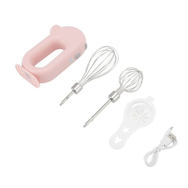 Electric Hand Mixer, Safe 3 Speeds Handheld Milk Frother For Home For Kitchen For Cooking Pink