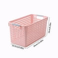 thumbnail image 2 of Kezqiaxn Collapsibles Laundry Baskets Plastic Laundry Basket-With Silvery Handle-Collection and Transport Clothing Board Laundry Basket-Suitable for Families and Dorms-Can Also Organize Toys Pink, 2 of 8