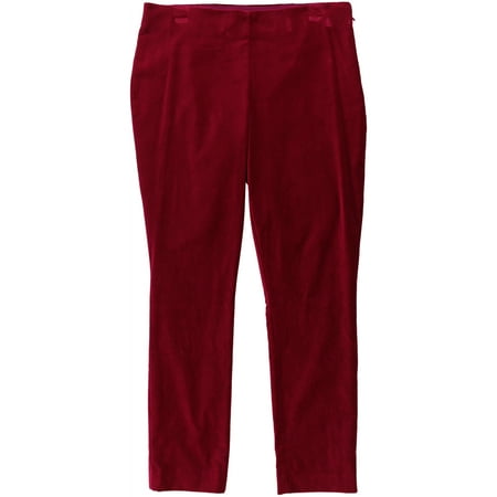 Ralph Lauren Womens Stretch Velvet Casual Cropped Pants, Purple