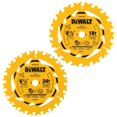 thumbnail image 1 of Hoja de sierra circular DEWALT DWA2612CMB 18T y 24T 6-1/2 pulgadas, paquete de 2, 1 of 8